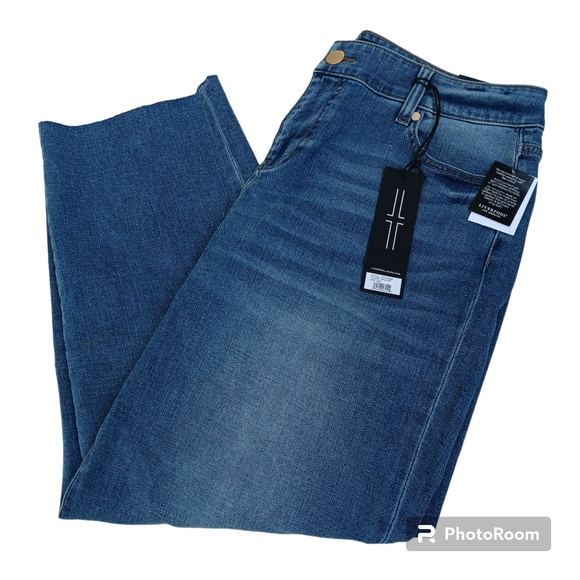 Liverpool Denim - NWT Liverpool Los Angeles - Raw Hem Straight Leg Cropped Jeans, Women's 14,